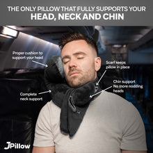 Load image into Gallery viewer, Jpillow Travel Pillow (Black/Gray)