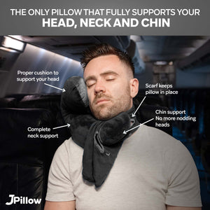 Jpillow Travel Pillow (Black/Gray)