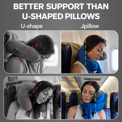 J-pillow Travel Pillow (Blue/Gray)